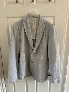 NWOT ✨ Pinstripe seersucker jacket